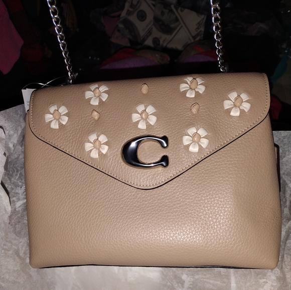 Coach Tammie Shoulder Bag With Floral Whipstitch NEW - Picture 5 of 12